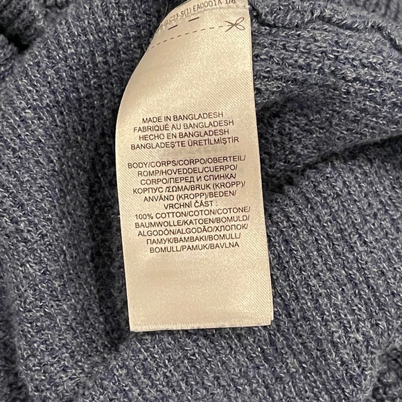 Lauren Ralph Lauren Cowl Neck Tight Knit Long Sleeve Sweater, Size Large, Blue - Picture 7 of 10